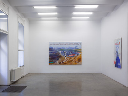 Ausstellungsansicht Johanna KANDL Stoff + Anna WITT Unboxing the Future, Christine König Galerie, Wien 2019
© Foto: Philipp Friedrich