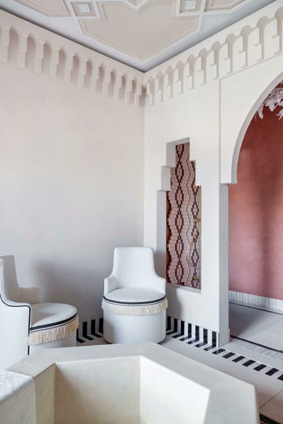 Hammam, un maravilloso espacio de relajación con detalles muy cuidados y respetando así la conjunción entre pasado y presente