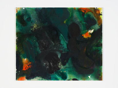 Mary Weatherford,
Islands and Atolls, 2023.
Flashe on linen,
79 x 93 inches (200.7 x 236.2 cm)
© Mary Weatherford.
Photo: Fredrik Nilsen Studio.
Courtesy the artist and Gagosian
