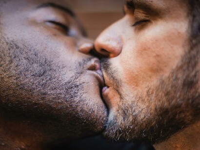 Couple kissing each other, love is a powerful engine to live life at its fullest