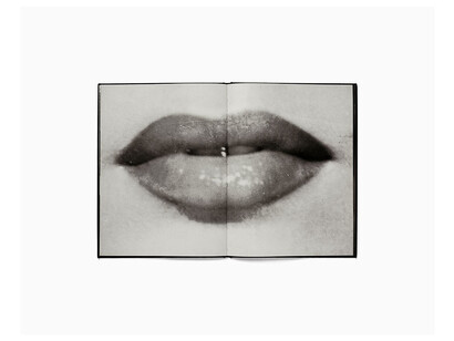 Anne Collier, Open Book #10 (Lips), 2014, C Print, 50 1/2 x 62 7/16 inches (framed) (128.3 x 158.6 cm). Courtesy Anton Kern Gallery, New York