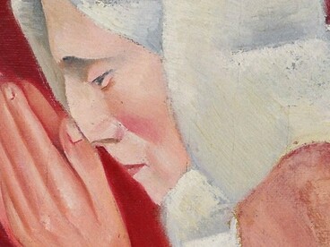 Jēkabs Kazaks, detalle de "Tres ancianas", 1916
