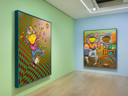 Osgemeos, Portal of dreams, exhibition view. Courtesy of Lehmann Maupin