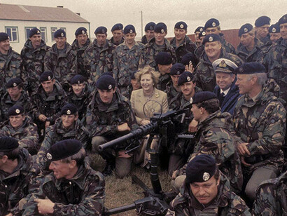 Margareth Thatcher and the soldiers