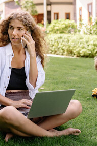 Balancing work and family involves both setting priorities and involving loved ones, like sharing the space and time in this serene garden setting
