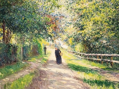 "Allee der Villa des Fleurs in Trouville", Gustave Caillebotte, 1883, Museum Barberini, Postdam, Germania