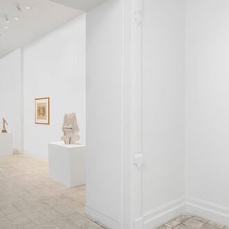 Walter Pichler, Sculptures, drawings, models, exhibition view. Courtesy of Gladstone Gallery