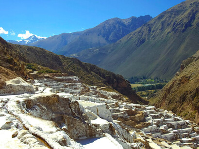 Vista de la cordillera Urubamba, Cuzco, Perú