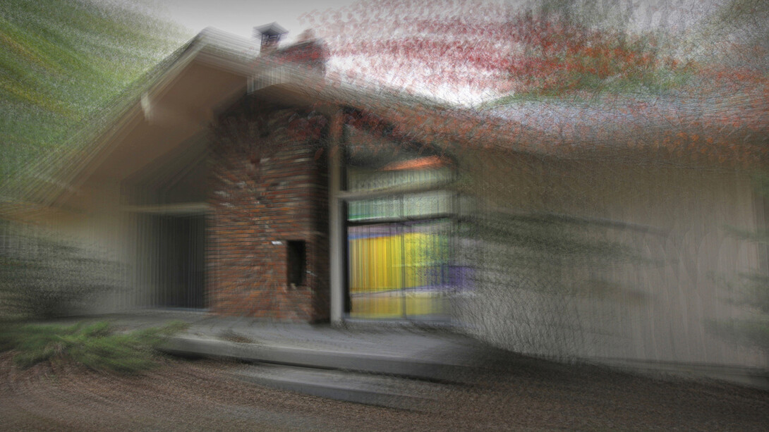 Bioscleave House Abstracted Through the Cottage © Robert Bowen 2015