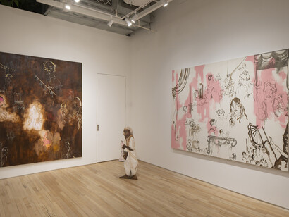 Aiza Ahmed, The music room, exhibition view. Courtesy of Sargent's Daughters