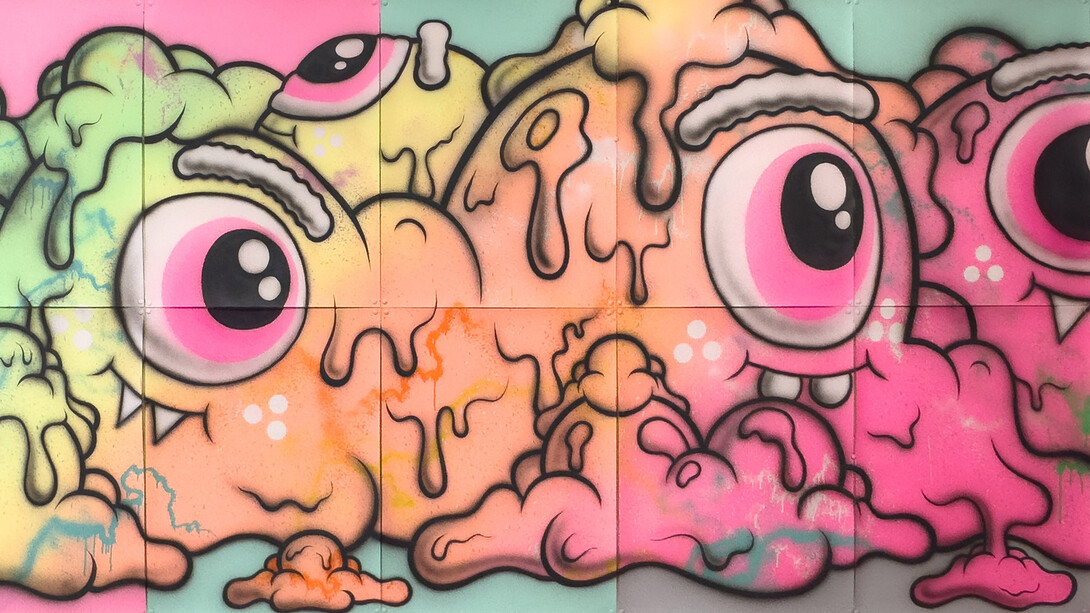 Buff Monster, Disorderly conduct (detail). Courtesy of GR gallery
