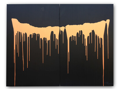 Wu Yuren, Sink No. 3, 2015, acrylic on canvas, 78 3/4 x 102 3/8 inches (200 x 260 cm)