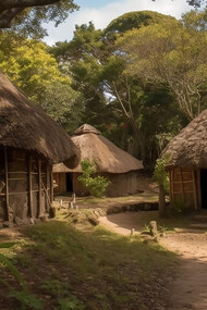 Explore the sustainable beauty of an old thatched roof cottage, showcasing Papua New Guinea's rich vernacular architecture