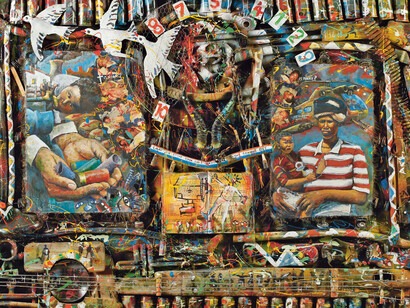 Willie Bester (born 1956), Transition, painting mixed media, 1994. Private collection. © the artist