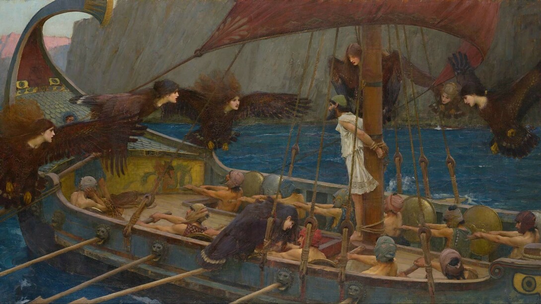 John William Waterhouse; Ulises y las sirenas, 1891 (detalle)
