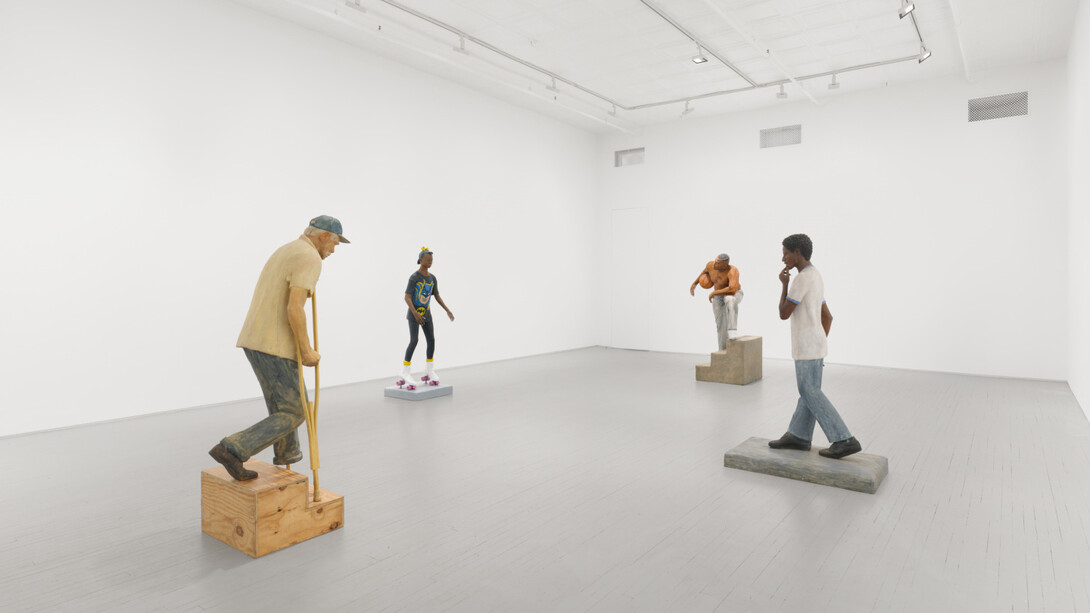 John Ahearn and Rigoberto Torres, Bronx figures, exhibition view. Courtesy of James Fuentes Gallery