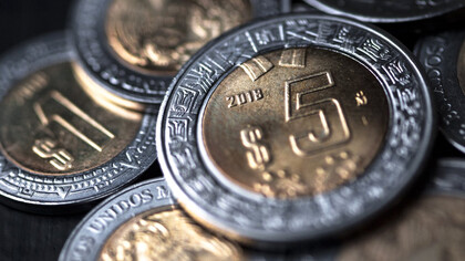 Monedas de pesos mexicanos