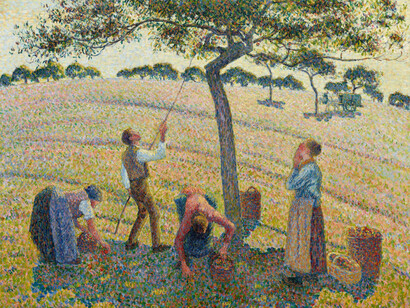 Camille Pissarro, Apple harvest (detail), 1888. Courtesy of Frist Art Museum