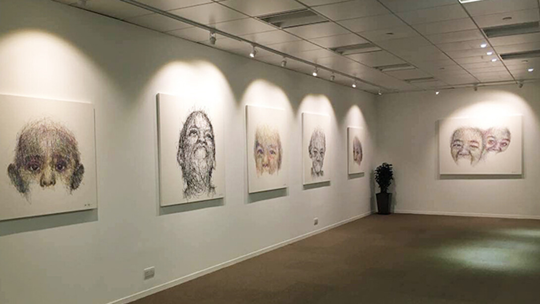 Francesco Clemente, Exhibition view. Courtesy of Galerie Templon