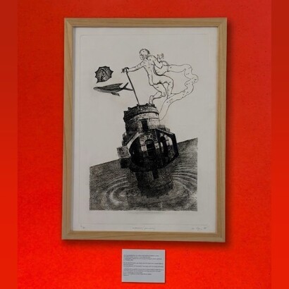 Foto di Gerardo La Mattina, libera interpretazione della mostra di Mariella Busi De Logu, “In un’aria diversa, Teodorico”