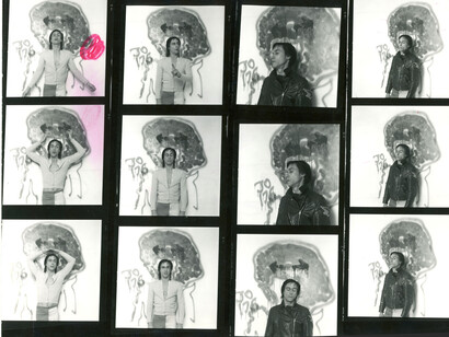 Mick Rock, Iggy Pop contact sheet. Courtesy of The Music Photo Gallery