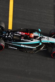 La Mercedes W15 durante il Gran Premio di Cina 2024