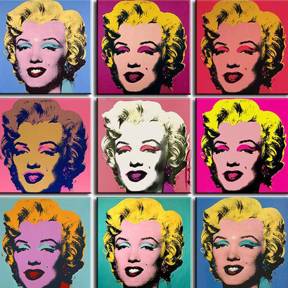 Andy Warhol, Marilyn Diptych (1962). En Marilyn Diptych, la repetición del rostro no celebra la fama: la desgasta, la vacía, la vuelve intercambiable, como hoy ocurre con las identidades moldeadas para ser vistas
