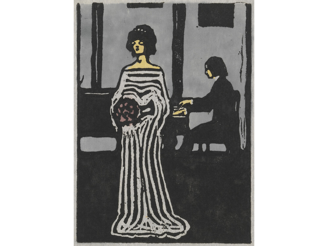Singer (Sängerin), 1903, Woodcut on Japanese paper, mounted on paper, 35.9 x 24.8 cm, Solomon R. Guggenheim Museum, New York 72.2003 © 2014 Artists Rights Society (ARS), New York/ADAGP, Paris