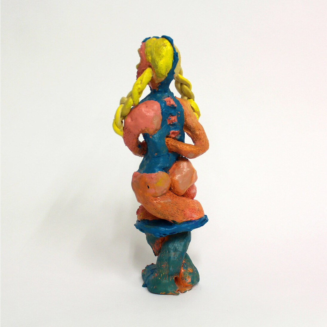 Marlene Steyn, Becoming a braid (Superhero version), 2014, Oil painted ceramics (Back)