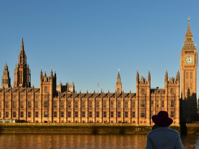 The Houses of Parliament in Westminster, London, reflecting the development of democratic governance in Britain