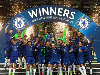 El equipo Chelsea, ganador del la Champions League 2020-21