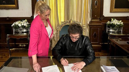 Javier y Karina Milei en la Casa Rosada, Buenos Aires, Argentina