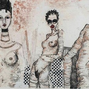 Monica Marioni, 2012 - Women, tecnica mista su tela,cm 115 x 80