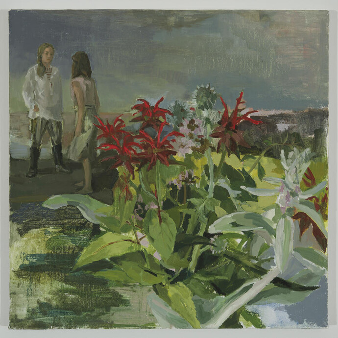 Vera Iliatova, Swept, 2015, oil on linen, 16 x 16 inches