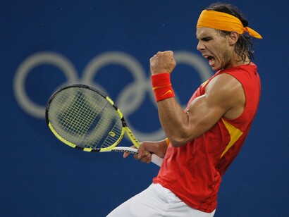 Rafa Nadal durante su participación en los Juegos Olímpicos de Pekín 2008