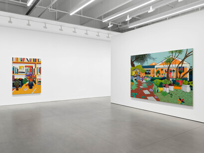 Hilary Pecis, Warm rhythm, exhibition view. Courtesy of David Kordansky Gallery