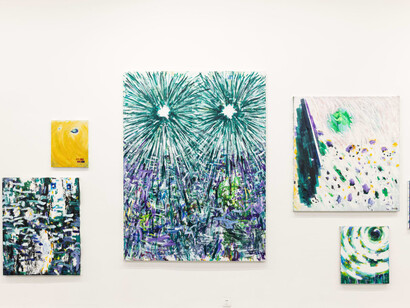 Wang Jun, Off the beaten track, exhibition view. Courtesy of A Thousand Plateaus Art Space 