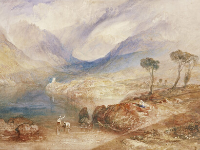 Joseph Mallord William Turner, Llanberis Lake and Snowdon-Caernarvon, Wales (detail), about 1830-1835. Courtesy of National Galleries of Scotland 