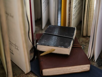Words are all packed in neat bundles of black and white, waiting to be brought to life