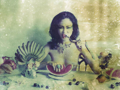 Cathleen Naundorf (German, b. 1968): Les Liaisons Dangereuses - The wedding meal, Dior
Joaillerie, 2010
Chromogenic print from original polaroid, 20 x
24 inches (50 x 60 cm).
© Cathleen Naundorf / Courtesy Edwynn Houk
Gallery, New York & Zürich