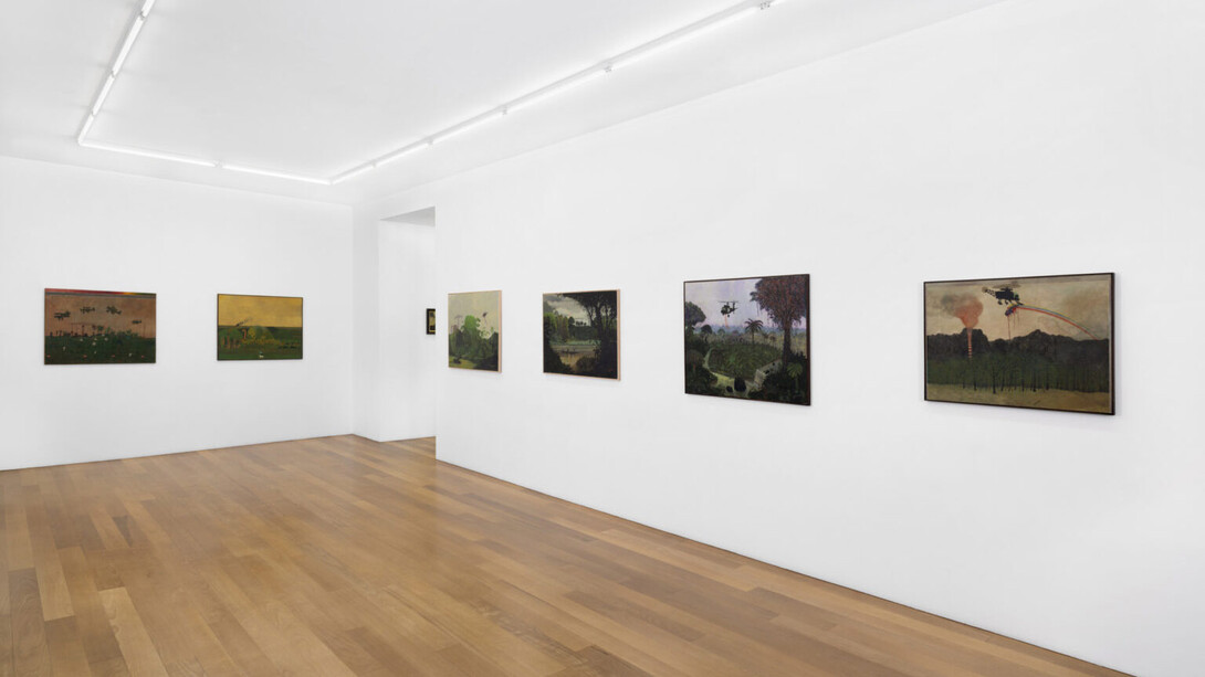 José Gamarra, Murmures dans la forêt, vue de l'exposition. Avec l'aimable autorisation de la galerie Xippas