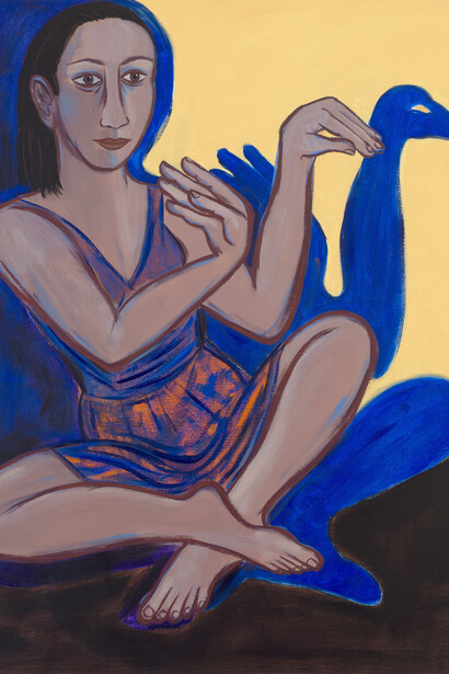 Eileen Cooper RA, Swan, 2013, oil on canvas, 122 x 92 cm