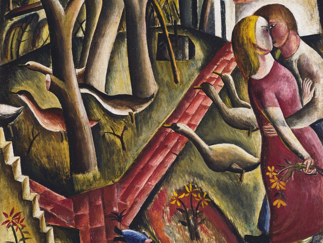 David Jones, The Garden Enclosed (detail), 1924, oil on board, 35.6 x 29.8 cm © Trustees of the David Jones Estate / Tate, London 2015