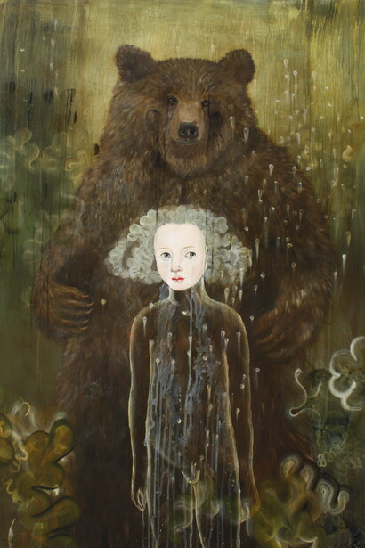 Anne Siems. Protector, 2017, Acrylic on Wood Panel, 48x36
Rabbit Magic,