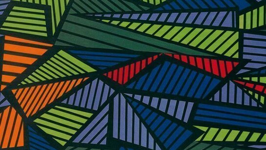 Mario Nigro, Pittura: fuga, 1952 Olio su tavola 68 x 178 cm Courtesy A arte Studio Invernizzi, Milano © Archivio Artistico Mario Nigro, Milano