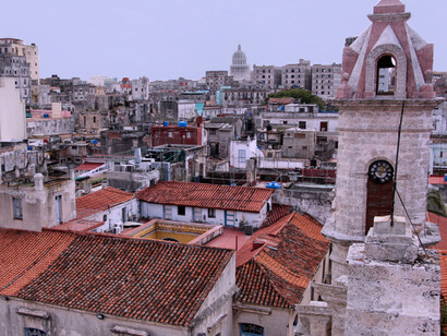 Vista aérea de los «solares» o «cuarterías» en la Habana
