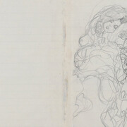 Gustav Klimt, Study for the left group of figures in the painting "The bride" from the last sketchbook, 1917. Courtesy of Lower Belvedere