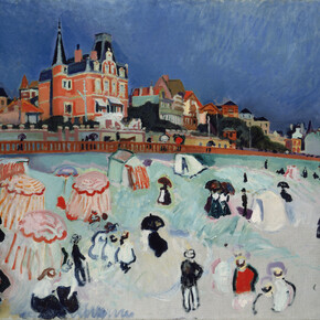 Raoul Dufy, La playa de Sainte-Adresse, 1906, óleo sobre lienzo, 76 x 97 cm, Arp Museum Banhof Rolandseck / Sammlung Rau für UNICEFF ©Peter Schälchli, Zürich ©Raoul Dufy / VEGAP / Madrid, 2015