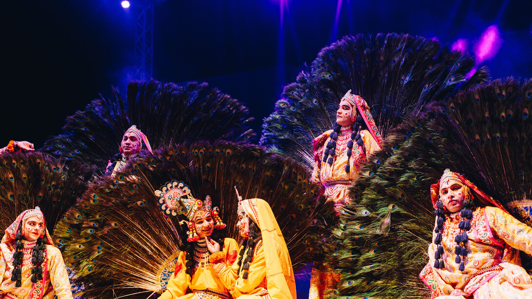 Holi Ki Raas Leela curated by Leela Samson at the DB Ground for the Serendipity Arts Festival 2018