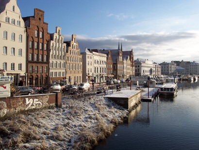 Lübeck. Costa do rio Trave